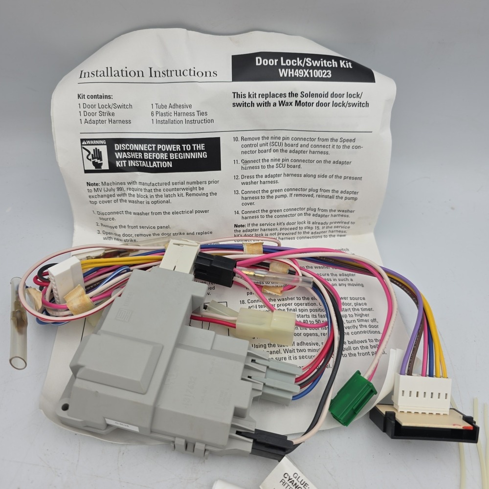 Brand new genuine GE DOOR LOCK SWITCH KIT WH49X10023